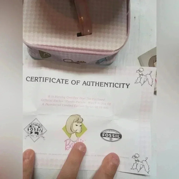 Fossil Barbie Pink Poodle Parade Watch New - Vintage - Picture 2 of 4